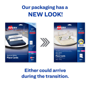 Avery Printable Place Cards with Sure Feed Technology, 1-7/16